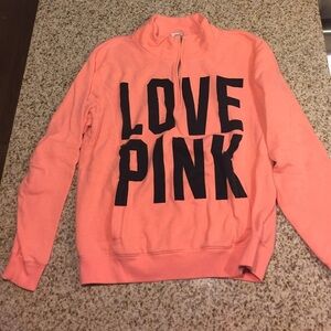 PINK Medium Quarterzip - Orange